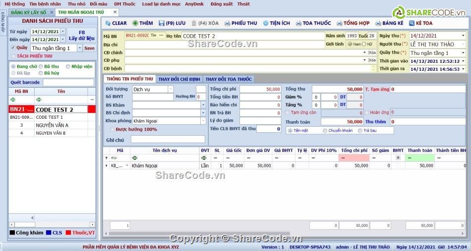 Quản lý bệnh viện,source code bệnh viện,phần mềm khám bệnh,winform c#,c# devexpress,Bệnh viện